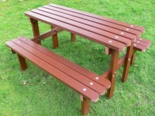 Junior Picnic Table Decking Style Recycled Plastic Wood